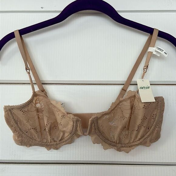 Aerie Real Power Poppy Lace Unlined Bra - Picture 2 of 12